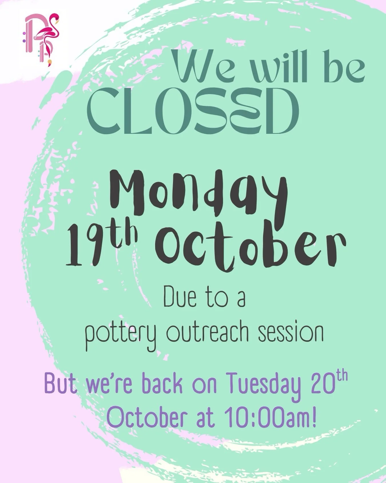 Just to let everyone know that we will be CLOSED on Monday 19th October for a Venue Visit. Don&rsquo;t worry - we&rsquo;ll be back open on Tuesday 20th October at 10:00am, and we&rsquo;re looking forward to seeing you then!

If you need to get in tou