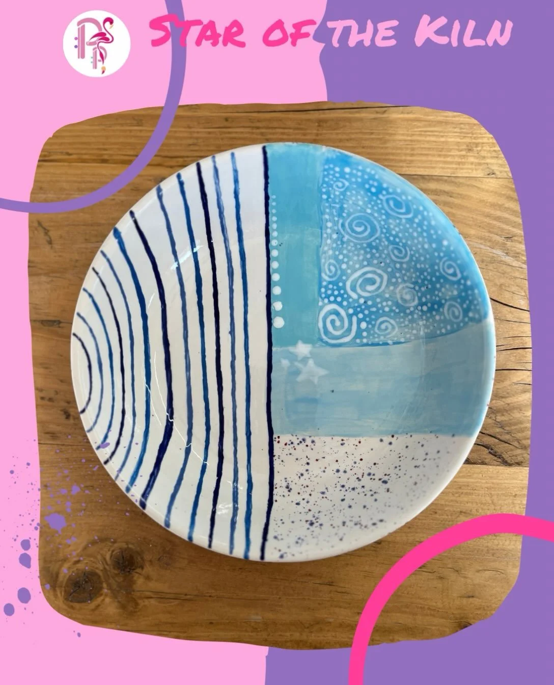 🌟STAR &bull; OF &bull; THE &bull; KILN🌟

What we love about this pasta bowl is the cool mix &lsquo;n match of patterns and shapes - it&rsquo;s so funky and modern! We also love the fact that this painter worked entirely from her head, with no refer