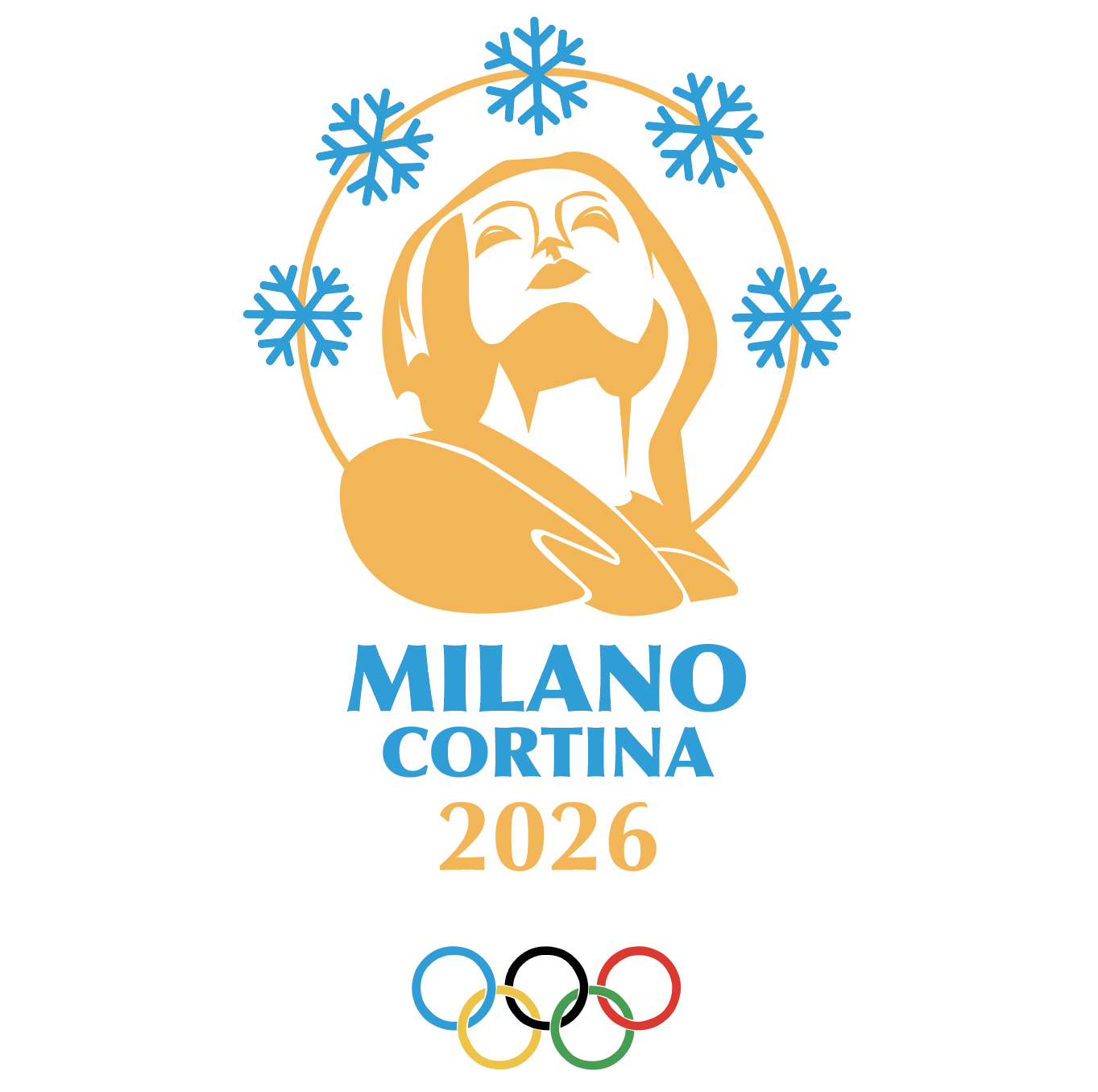 An illustrative logo utilizing closure for the Milano/Cortina 2026 Winter Olympics
