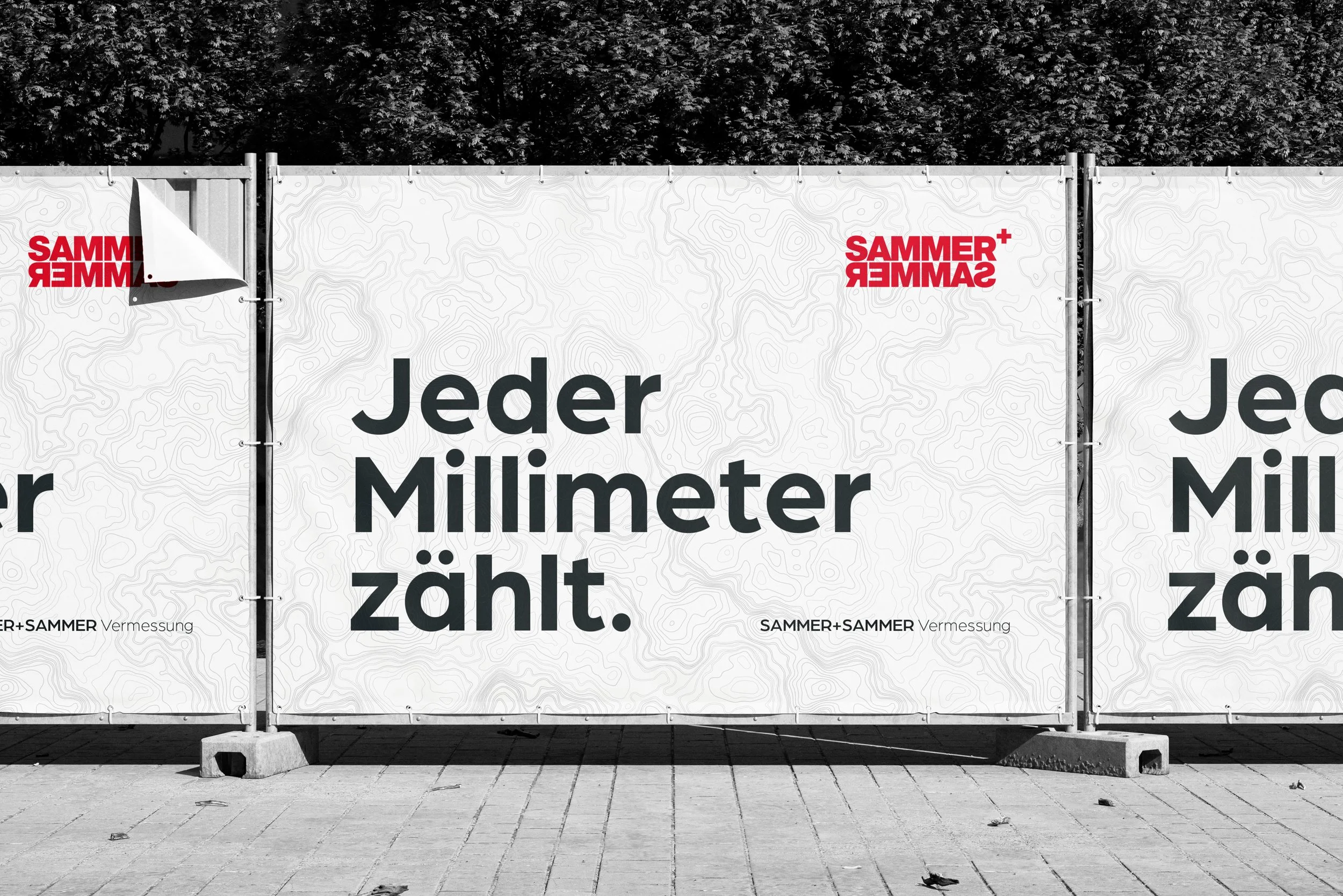Corporate Design: Out-Of-Home / Bauzaunbanner / Sammer & Sammer ZT GmbH für Vermessungswesen