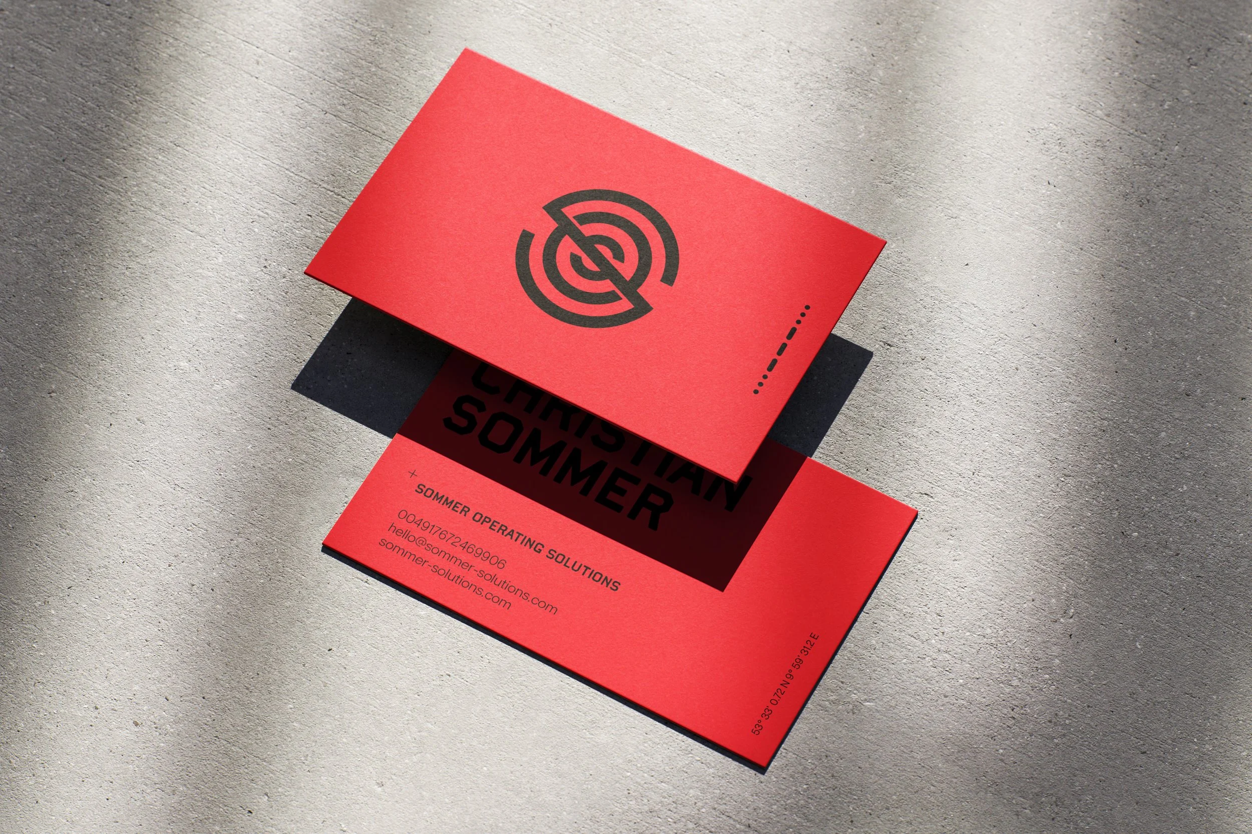 Corporate Design: Visitenkarten / Sommer Operating Solutions GmbH