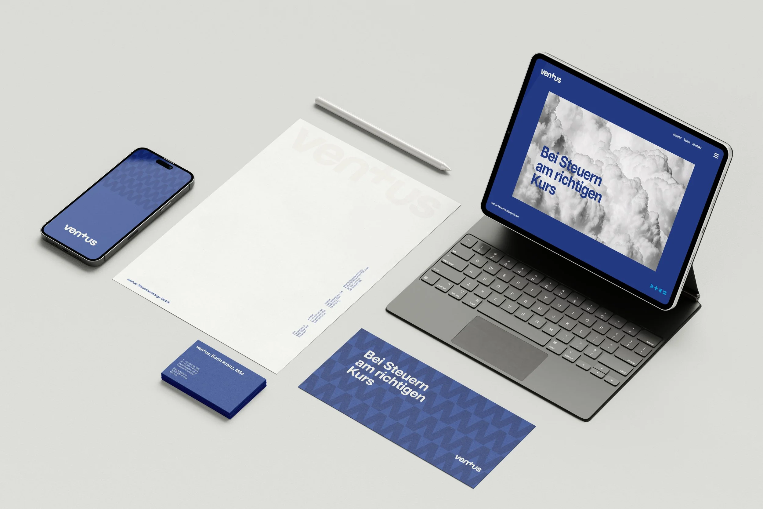 Corporate Design: Stationary / VENTUS: STEUERBERATUNGS GMBH