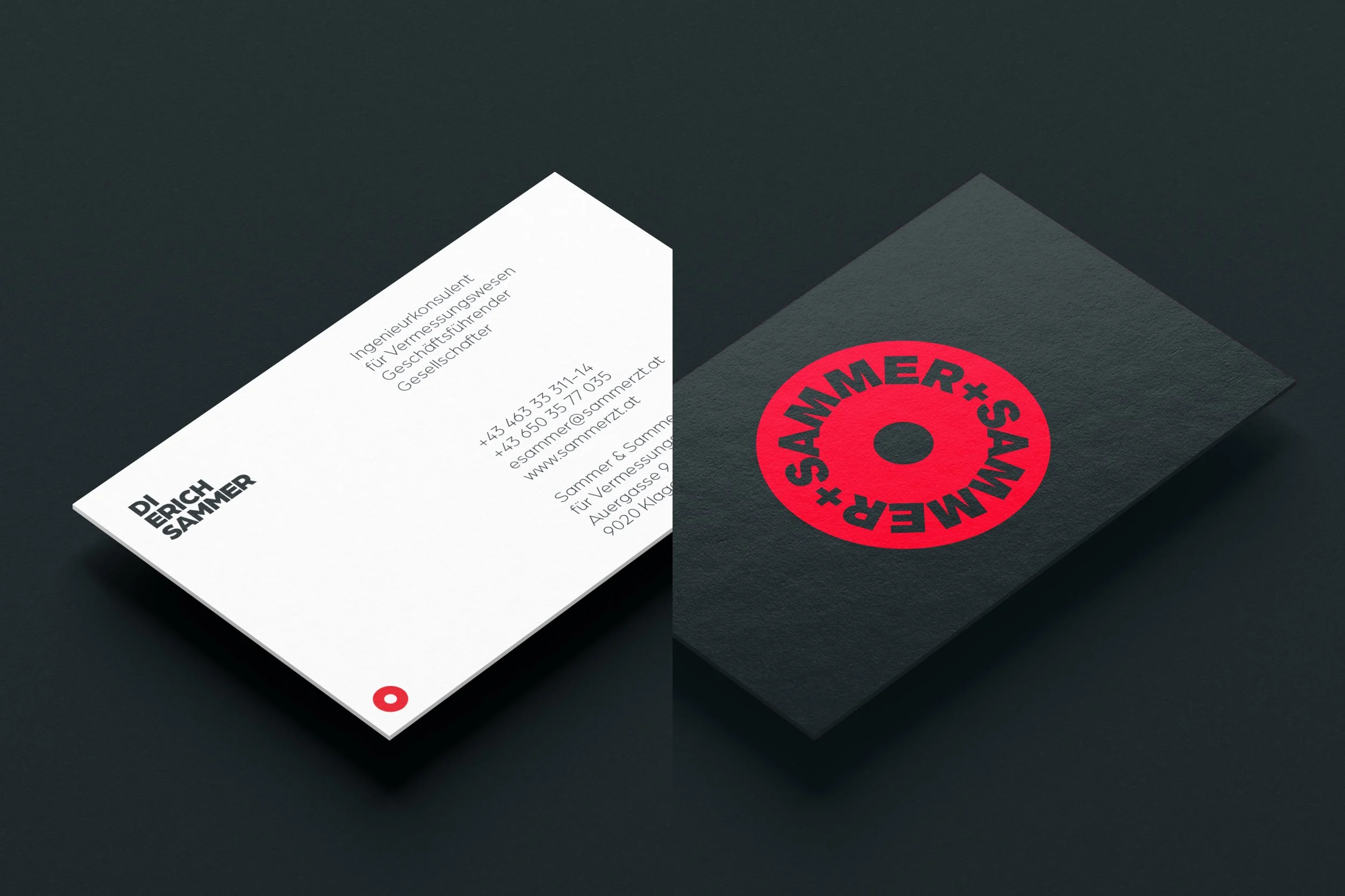 Corporate Design: Visitenkarten / Sammer & Sammer ZT GmbH für Vermessungswesen