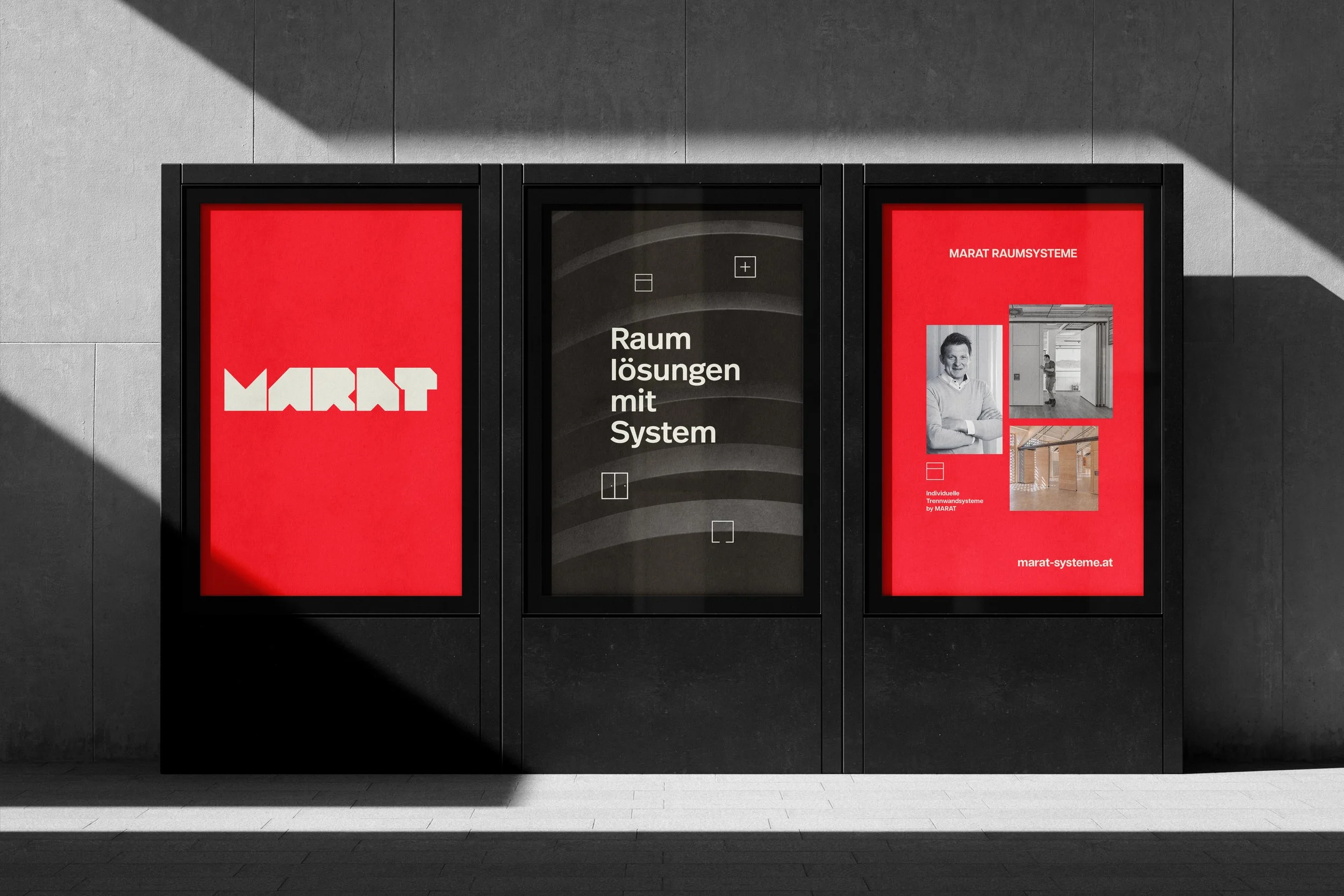 Corporate Design: Out-of-Home / MARAT RAUMSYSTEME