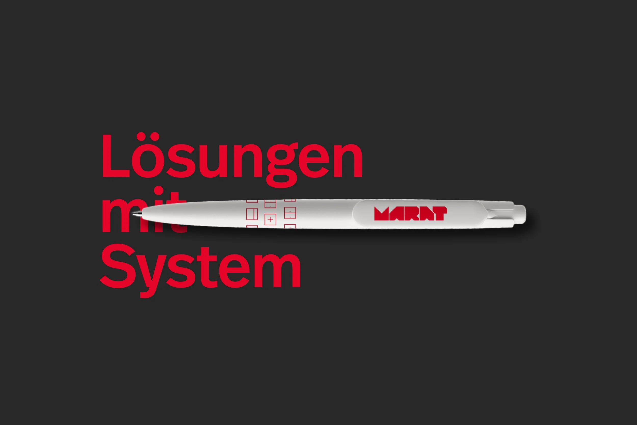 Corporate Design: Kugelschreiber, Give Aways / MARAT RAUMSYSTEME