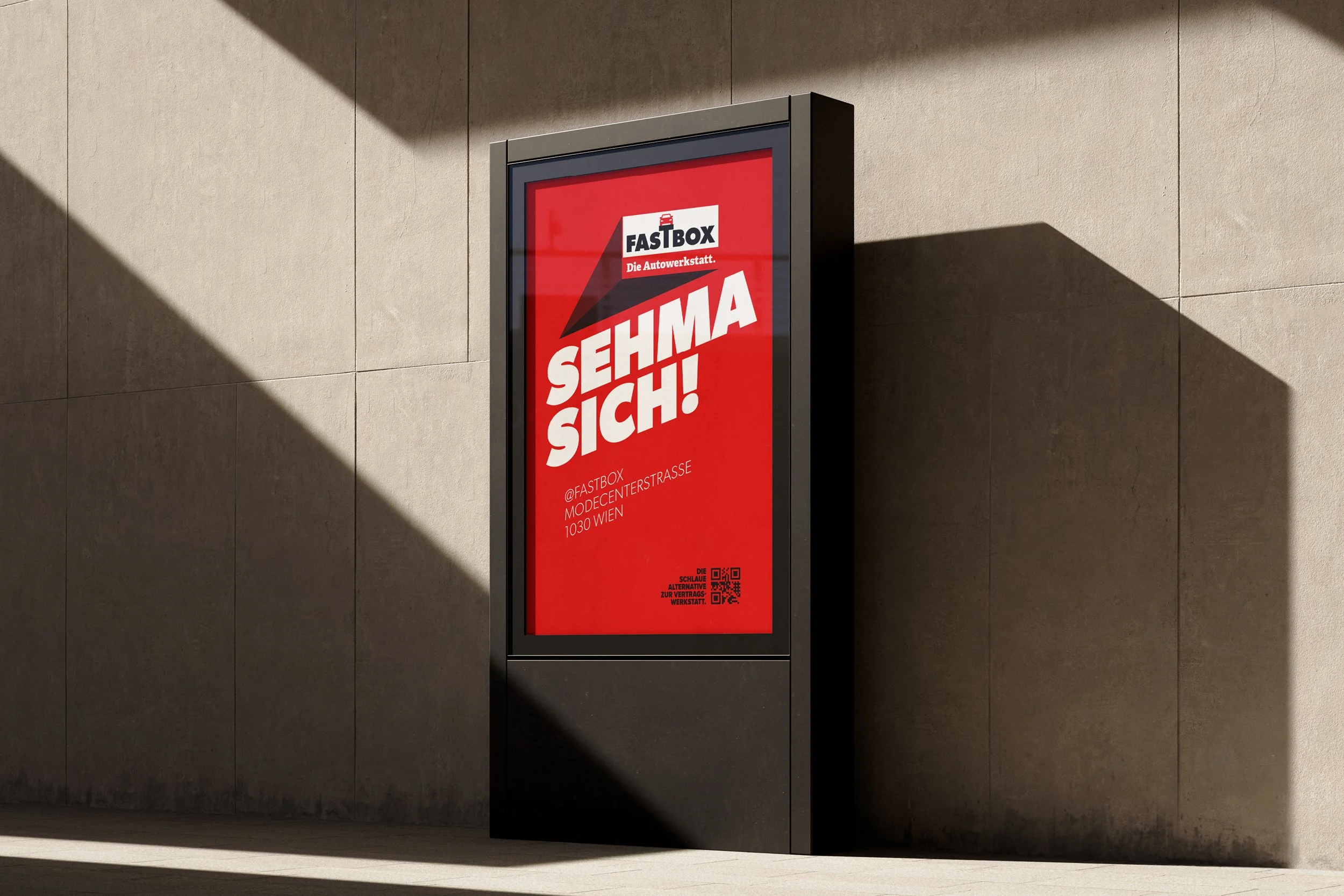 Wording, Grafik, Corporate Design: Out-of-Home, Citylight / FASTBOX AUTOSERVICE