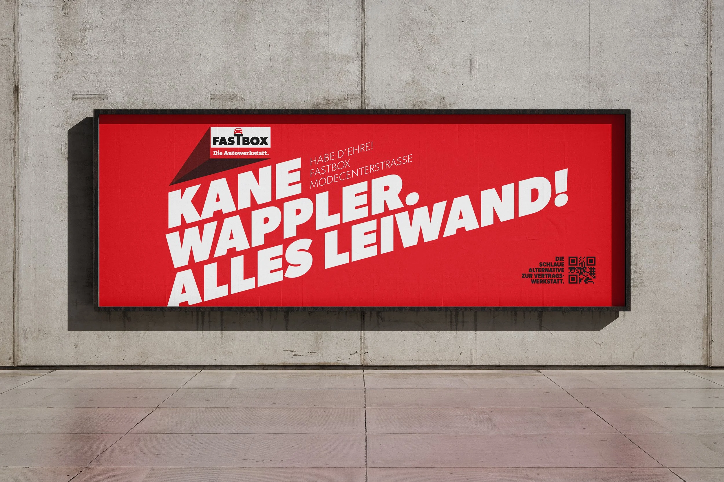 Wording, Grafik, Corporate Design: Out-of-Home, 24 Bogen Plakat / FASTBOX AUTOSERVICE