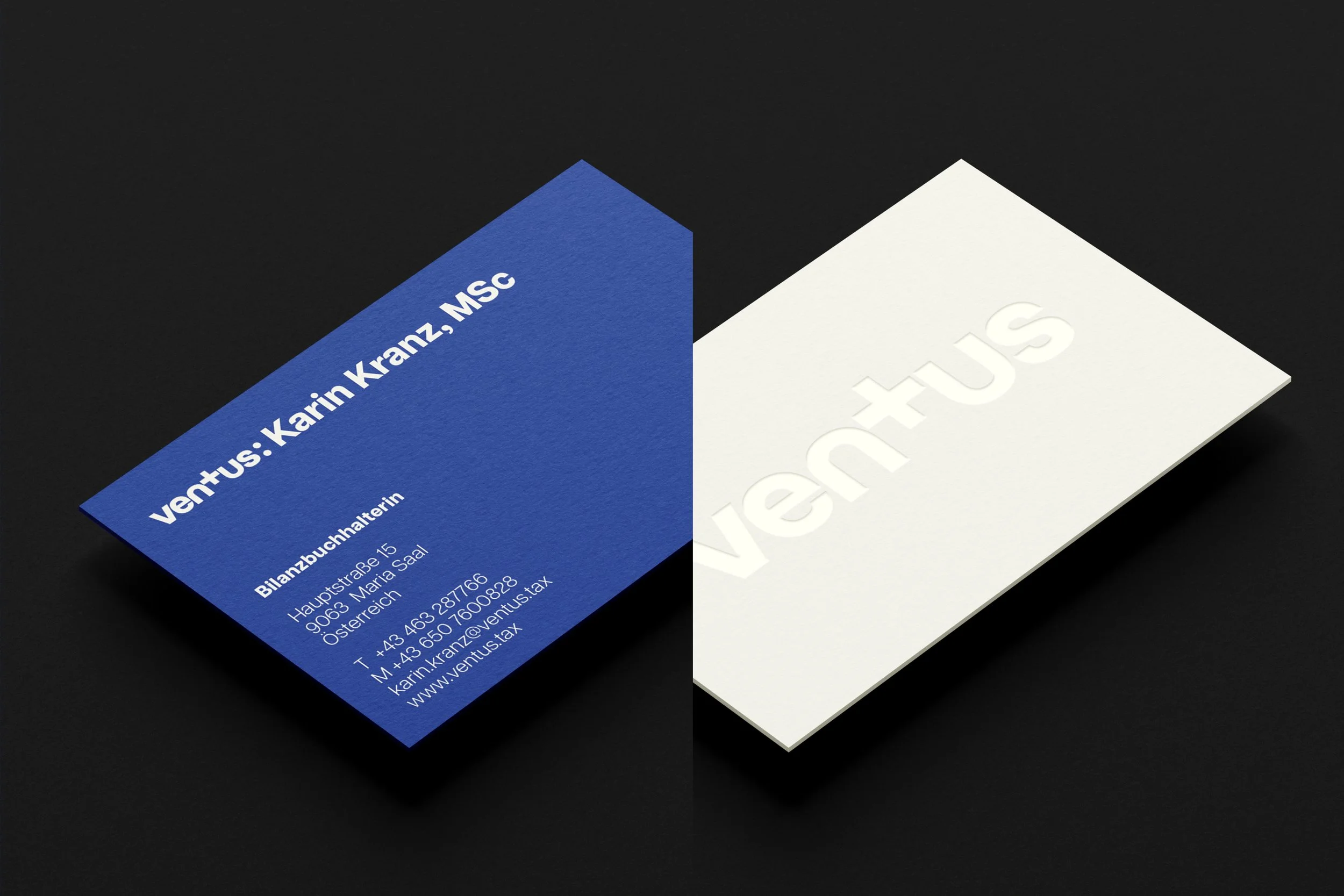 Corporate Design: Visitenkarten / VENTUS: STEUERBERATUNGS GMBH