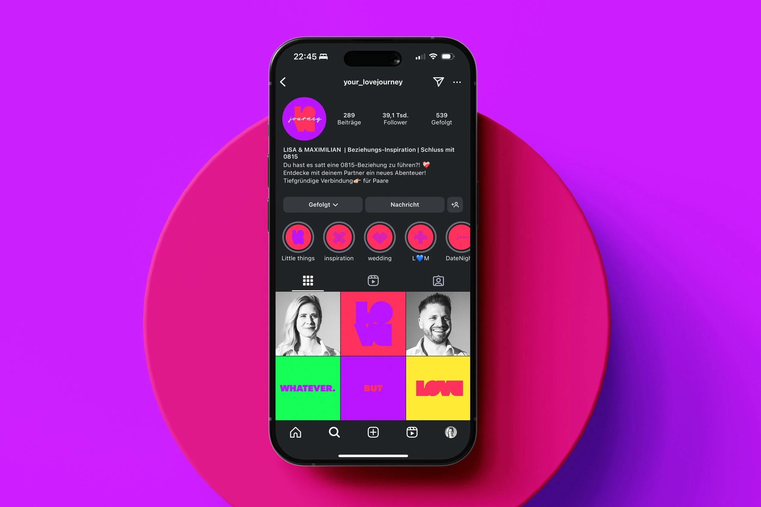 Corporate Design: Instagram / loveboat – LOVE-LIFE-COACHING