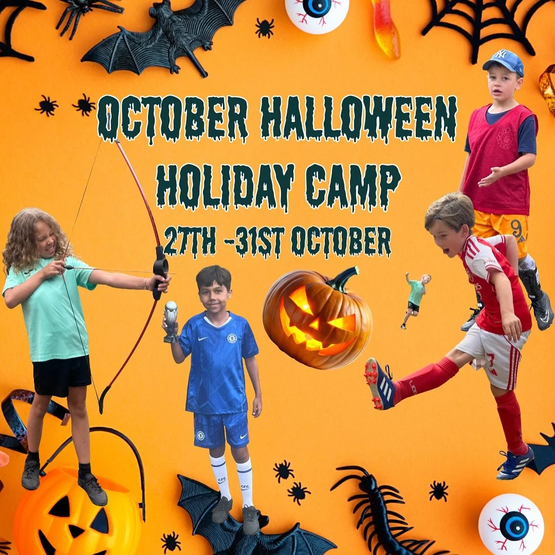 No tricks just treats at our October Half Term Camp 

Mon 27th - Fri 31st October

Join us for some spooky arts and crafts, fun games and activities as well as plenty of football!

To secure your place click the link in our bio

#sportsfunatics #spoo