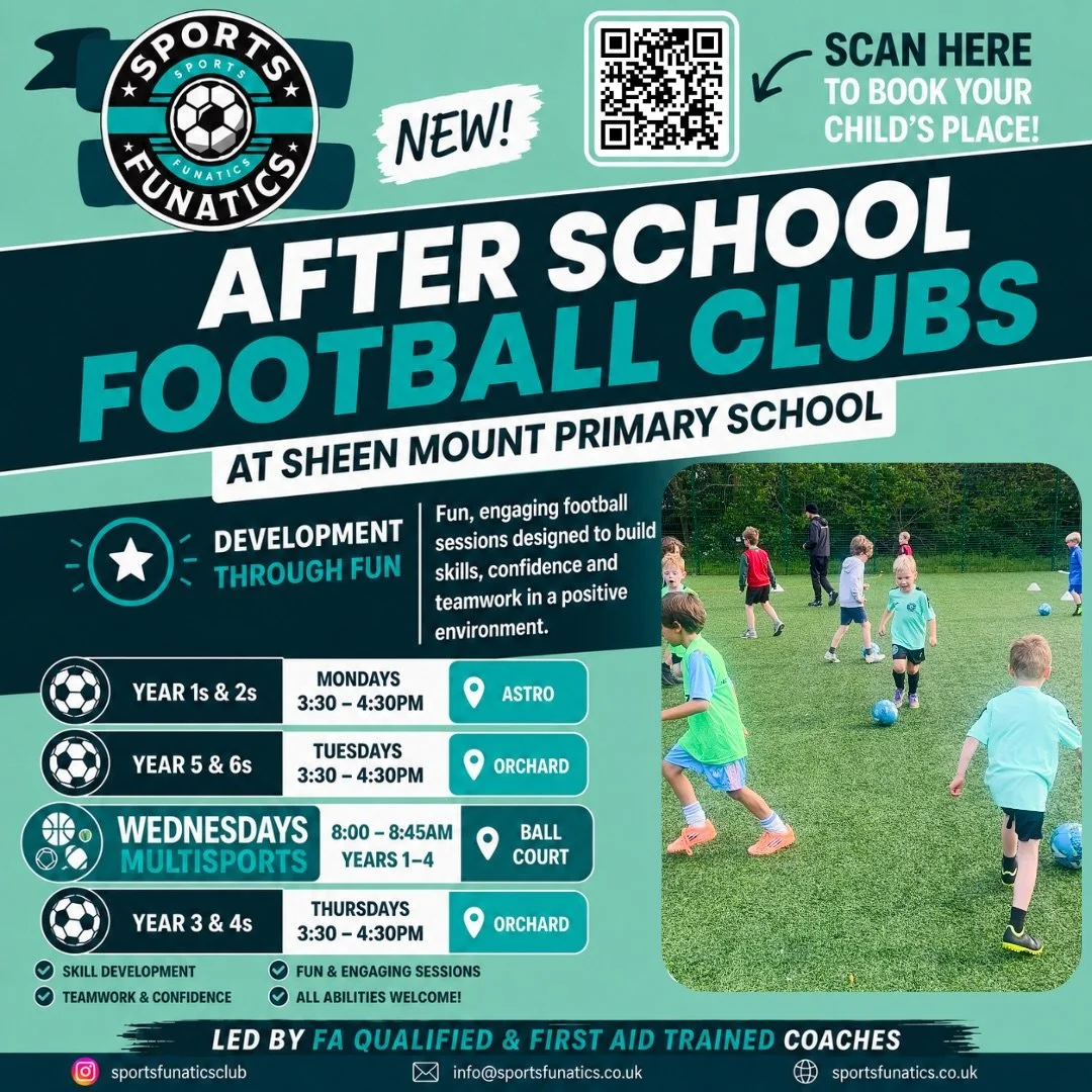 ⭐️NEW CHAPTER AT SHEEN MOUNT SCHOOL⭐️

We&rsquo;re excited to share that we have been asked to lead the afterschool football and morning Multi-Sports at @sheenmountprimaryschool !

We&rsquo;re grateful that our hard work and commitment to the school 