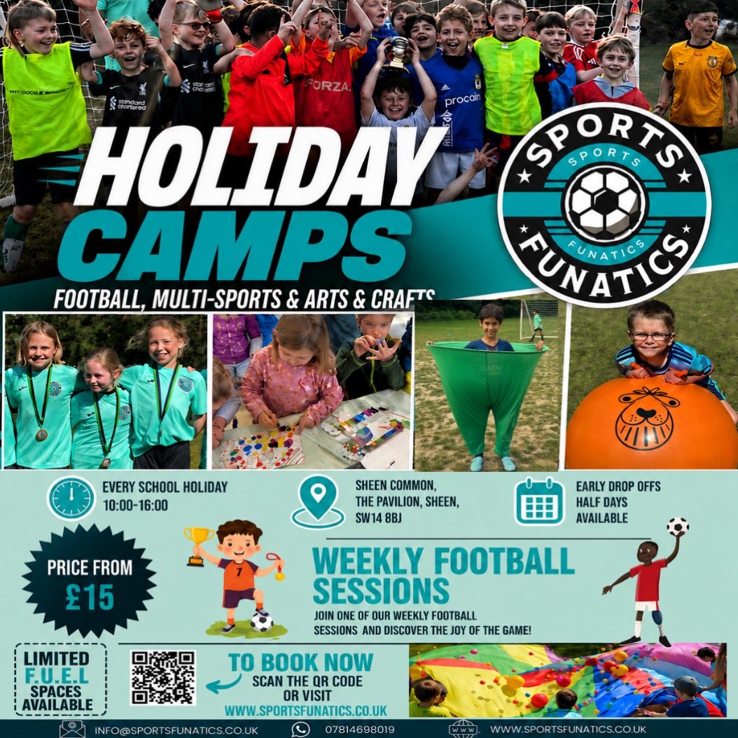 ⚽🎨 SPORTS FUNATICS HOLIDAY CAMPS ARE JUST 4 WEEKS AWAY! 🎉

Join us this summer for football, multi-sports, arts &amp; crafts, games, team challenges and plenty of more!

📅 Starts: 20th July
📅 Finishes: 4th September (no bank holiday)
⏰ 10:00am &n
