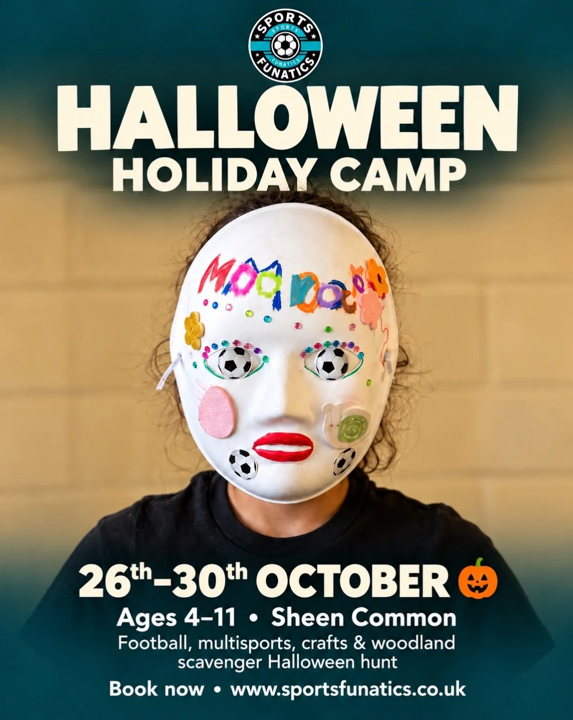 🎃 Halloween half-term fun with Sports Funatics!

Join us for football, multisports, arts &amp; crafts, plus a Halloween scavenger hunt in the woodlands! 👻🌳

📅 26th&ndash;30th October
📍 Sheen Common
🙌 Ages 4&ndash;11

A week of games, creativity