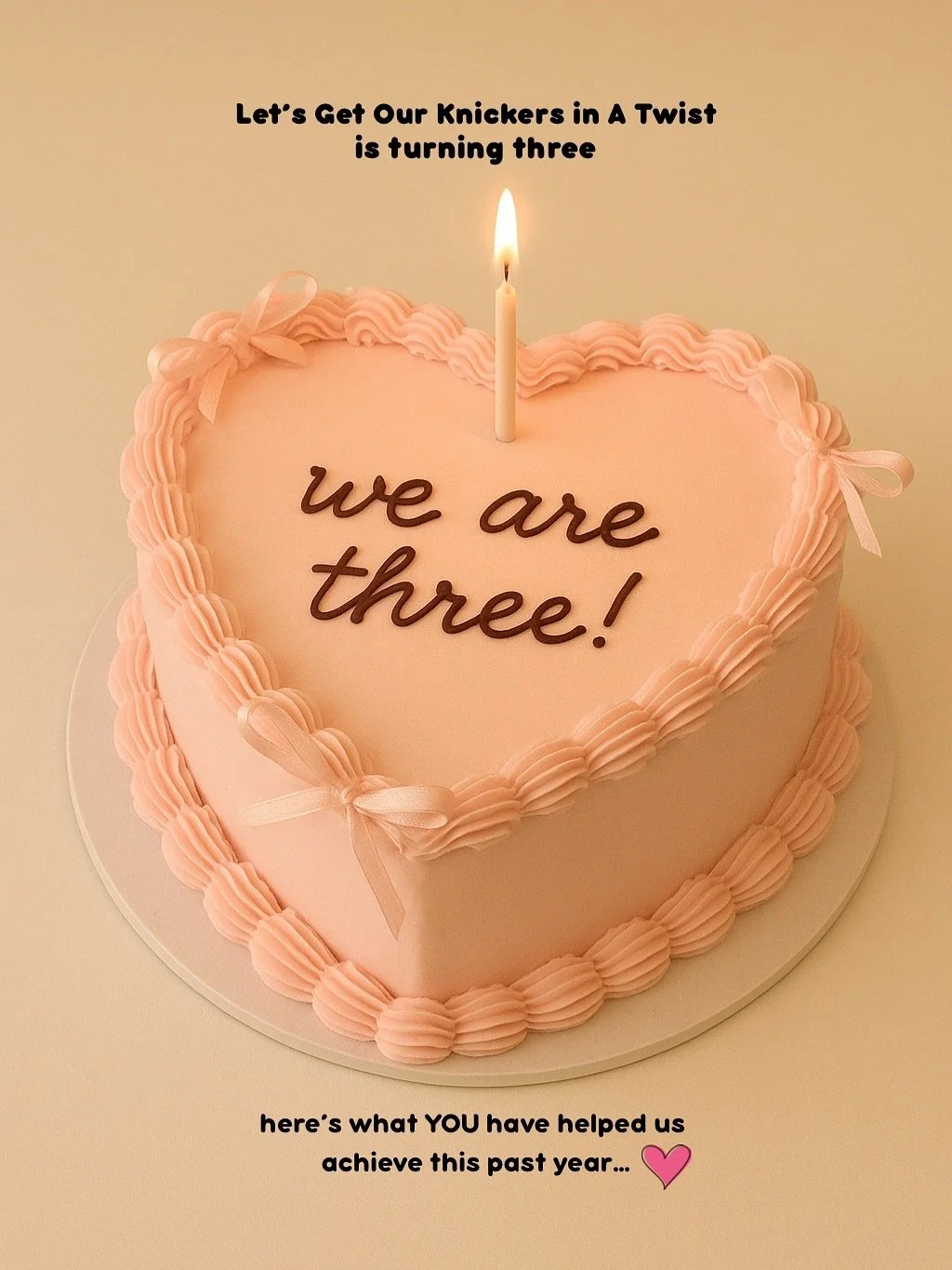 It&rsquo;s our third birthday🥹👙🎉 &amp; what a year it&rsquo;s been&hellip;

From donating all over Asia to Ukraine, our multiple @bbc interviews and some pretty pantastic fundraisers⭐️💓 Some very exciting help from @bouxavenue to getting those wo