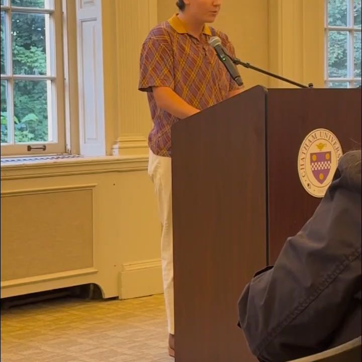 Bucket list item checked off right here: Get introduced at a Chatham reading🥰🥰🥰

Why is this such a big deal, you ask??? Well, The Chatham students take these intros VERY seriously. It is an honor to introduce an author, to get to know them throug