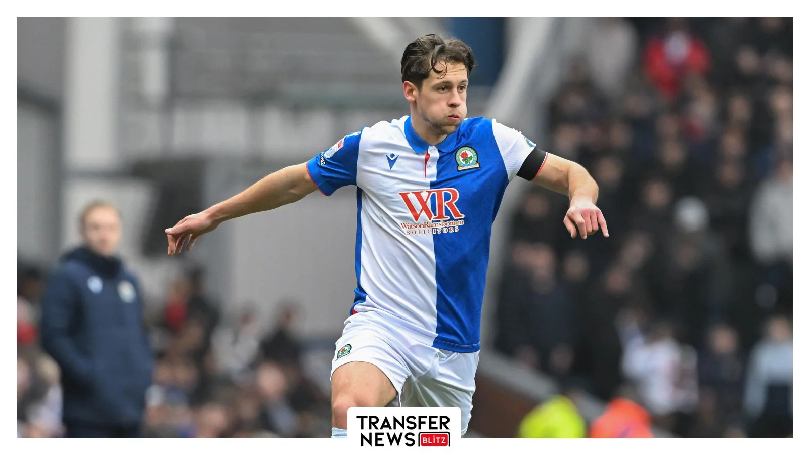 Callum Brittain in action for Blackburn Rovers.