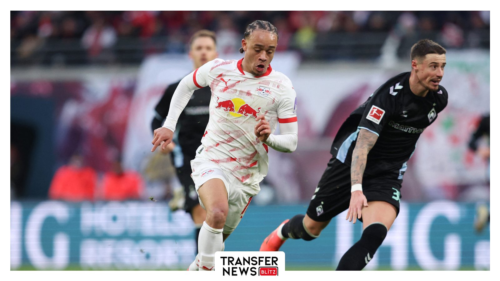 Xavi Simons in Bundesliga action.