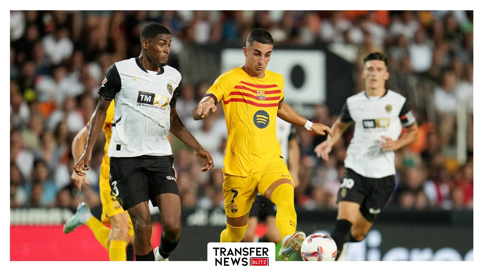 Cristhian Mosquera in action for Valencia.