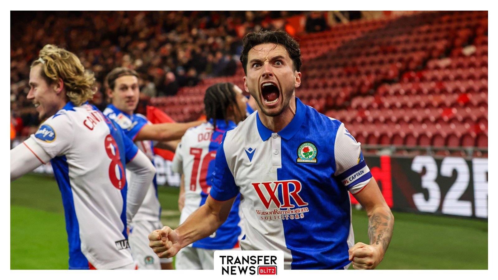 Lewis Travis celebrates a goal against Middlesbrough.