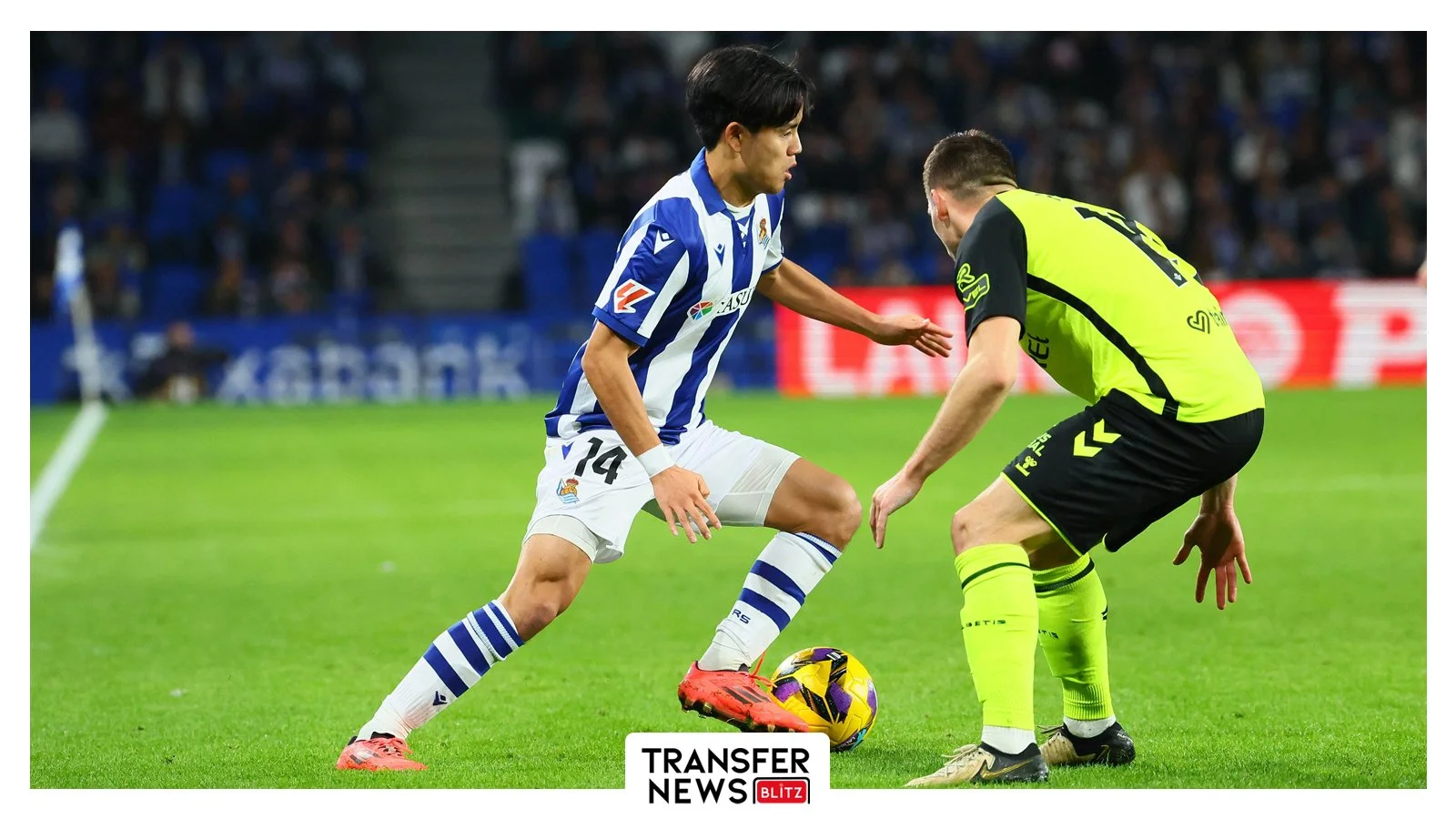 Takefusa Kubo in action for Real Sociedad.