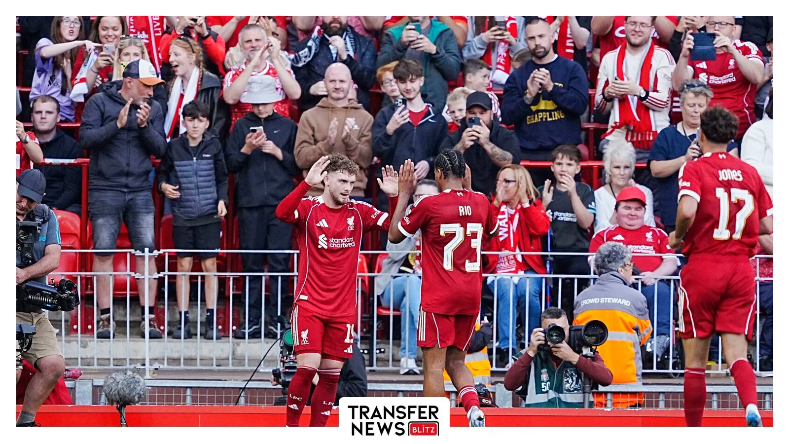 Harvey Elliott in pre-season action.