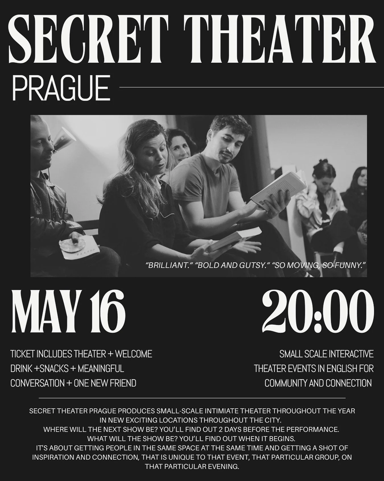 Get ready for an unforgettable night at Secret Theatre Prague &ndash; where the unexpected meets the extraordinary. ✨ Born from the vibrant, secretive world of Lisbon&rsquo;s theatre scene and inspired by the legendary Secret Supper Clubs of London, 