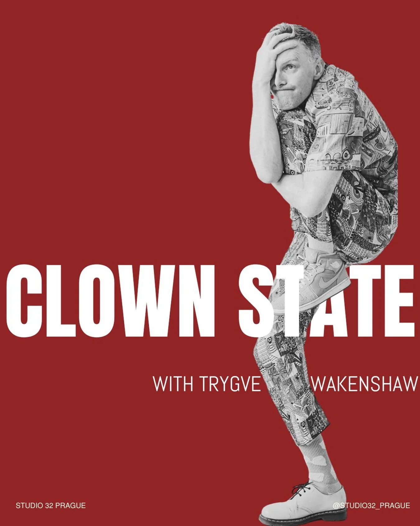He&rsquo;s back! Trygve Wakenshaw returns with weekly clown courses at Studio 32! 🤹🏼&zwj;♂️

A weekly evening of contemporary clown practice, play, and joyful stupidity.

These classes are about being silly, getting lost, failing in public, and dis