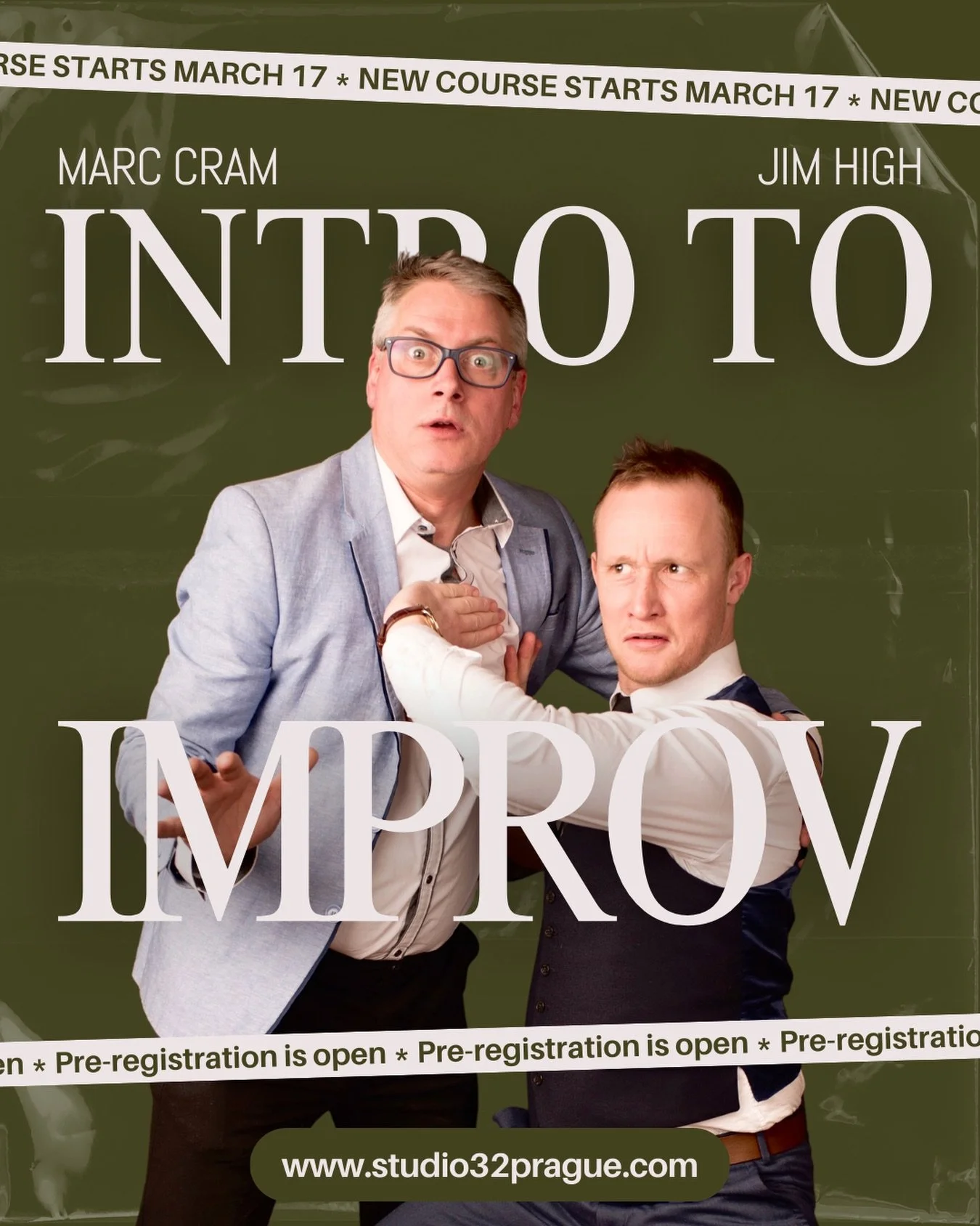 Join the fun! Our next Intro to Improv class begins on March 17th with two of the funniest guys in town @jimjhigh and @crammarcdexter! 6 weeks of improv, laughter, and confidence building! Don&rsquo;t miss out! Sign up now 🎉🚀✨

#pragueacting #whatt