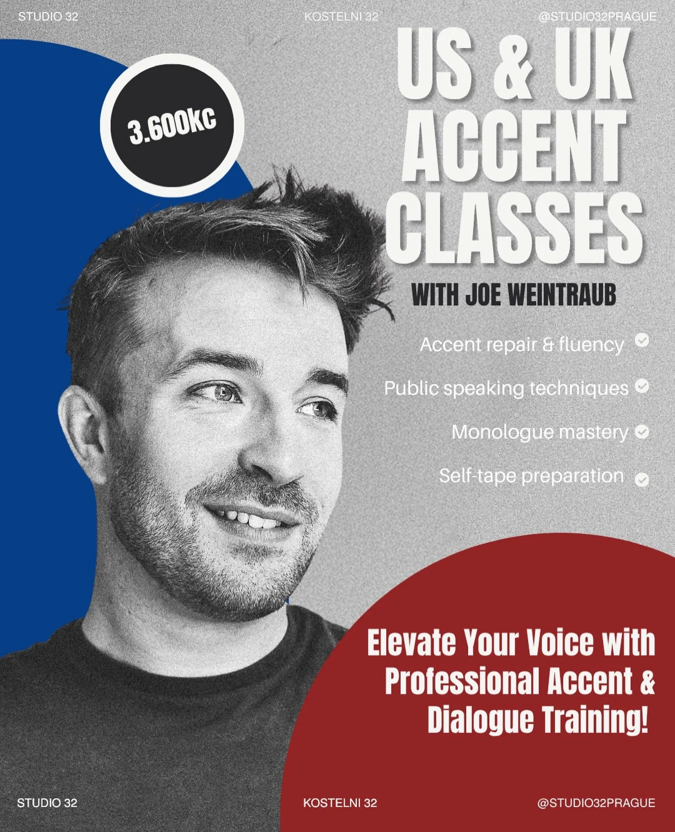 UK/US Accent and dialect classes return April 14 with limited spots!

Whether you&rsquo;re an actor perfecting an American or British accent or simply want to sound more confident in everyday life, our accent classes help you speak naturally, clearly
