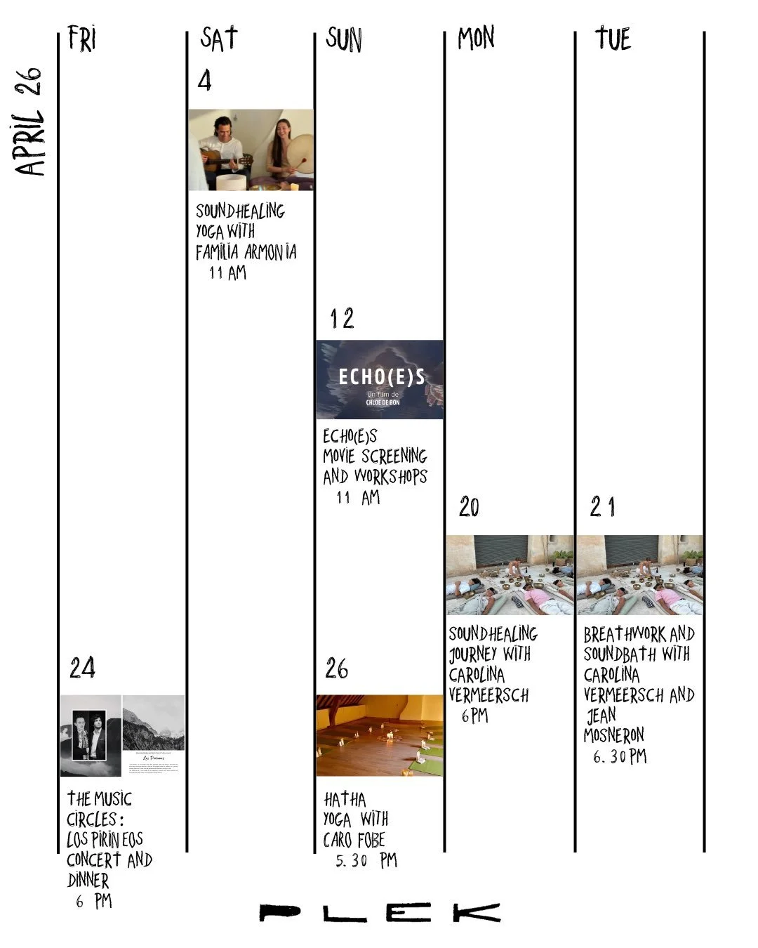 April&rsquo;s calendar in on, 
you&rsquo;ll find all the details on the calendar page of our website : link in bio

Apr. 4th : soundhealing yoga with @familiaarmonia 

Apr. 12th : full day of immersive experience with director @chloedebon to talk abo