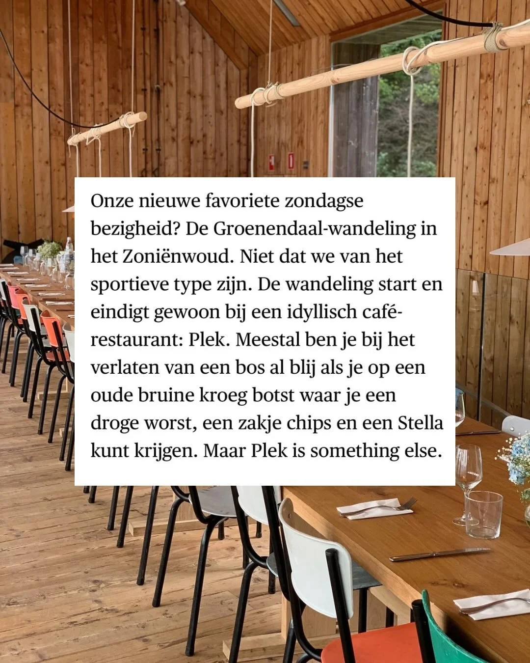 our story, featured in @demorgen 

PLEK
organic &bull; local &bull; seasonal