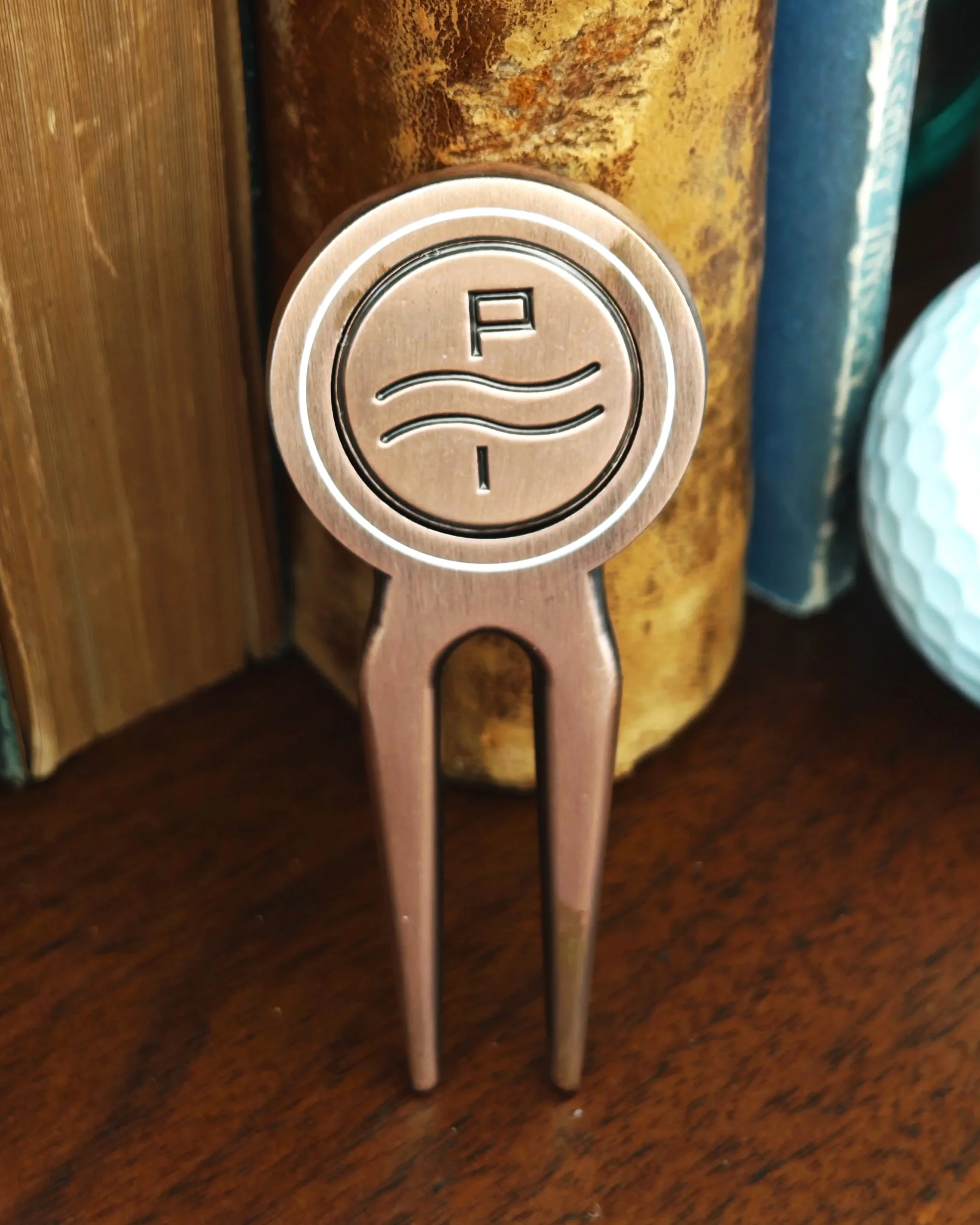 Aged Copper Divot Tool + Ball Marker
