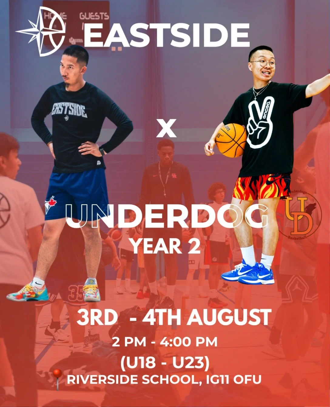 Eastside &times; Underdog &mdash; Year 2

Coach Charles and Coach Brian are teaming up once again to deliver two high-intensity Workout &amp; Scrimmage sessions for U18&ndash;U23 players.

Whether you&rsquo;re preparing for pre-season, looking for qu