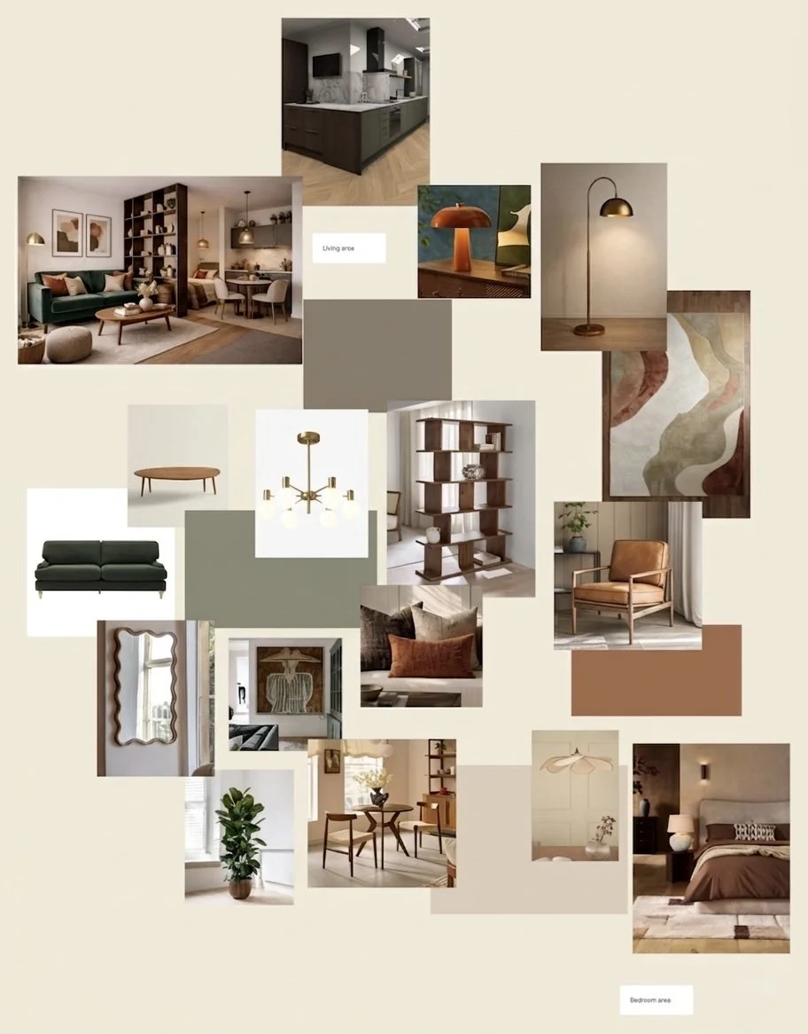 Collage of various interior home decor images, including living rooms, bedrooms, furniture, lighting fixtures, and decorative accessories.