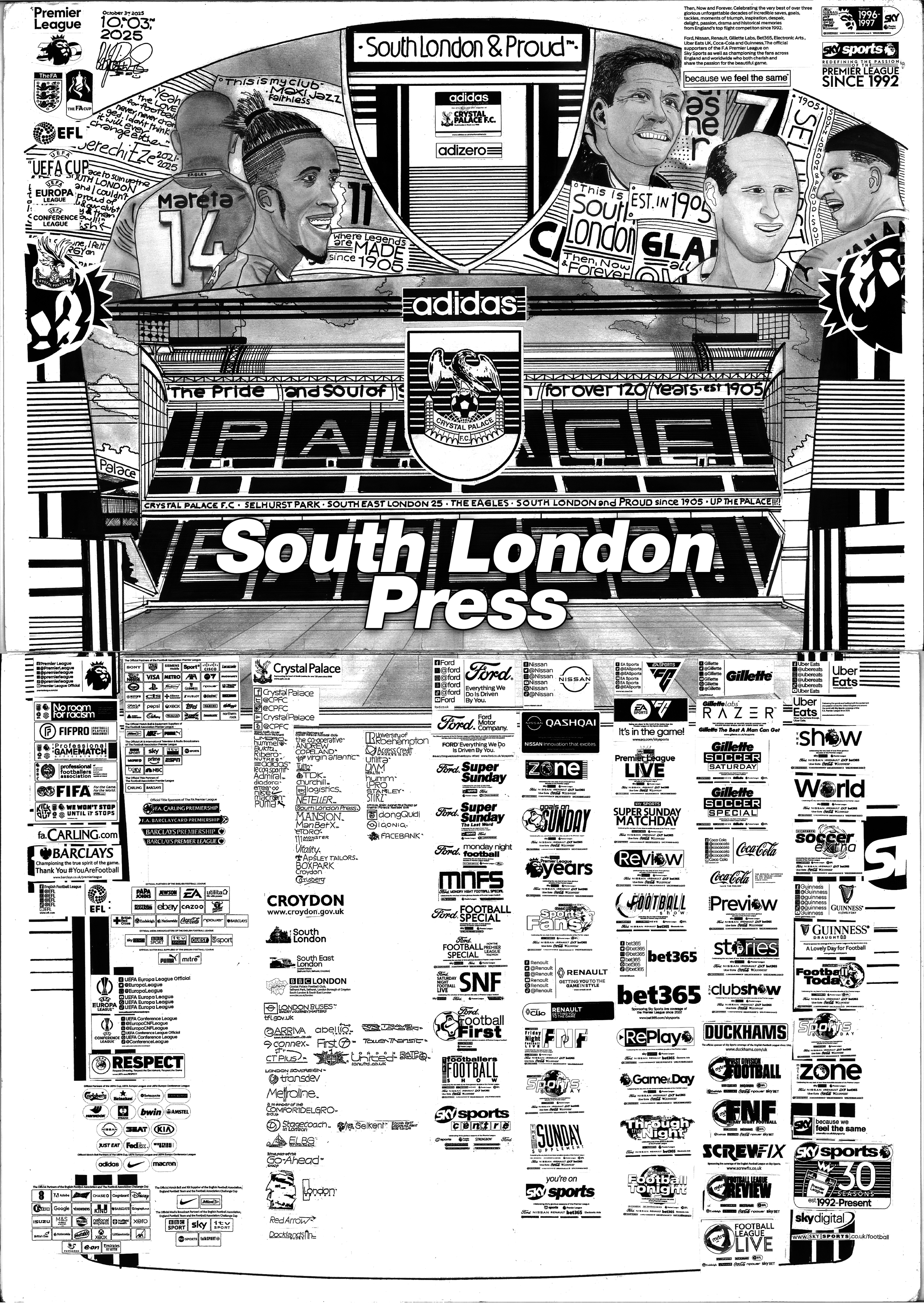 Adidas : Crystal Palace [Third - with South London Press sponsor]