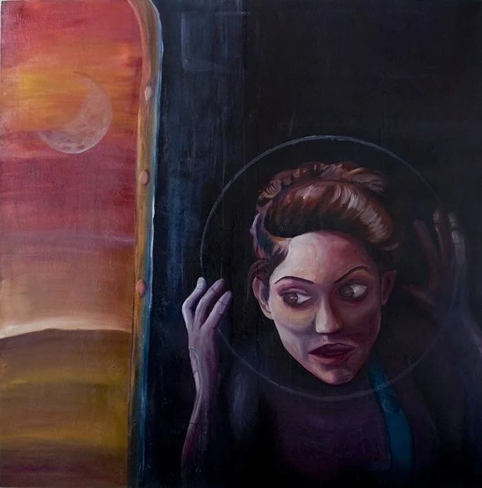 "Stage Fright" 48x48 oil on wood