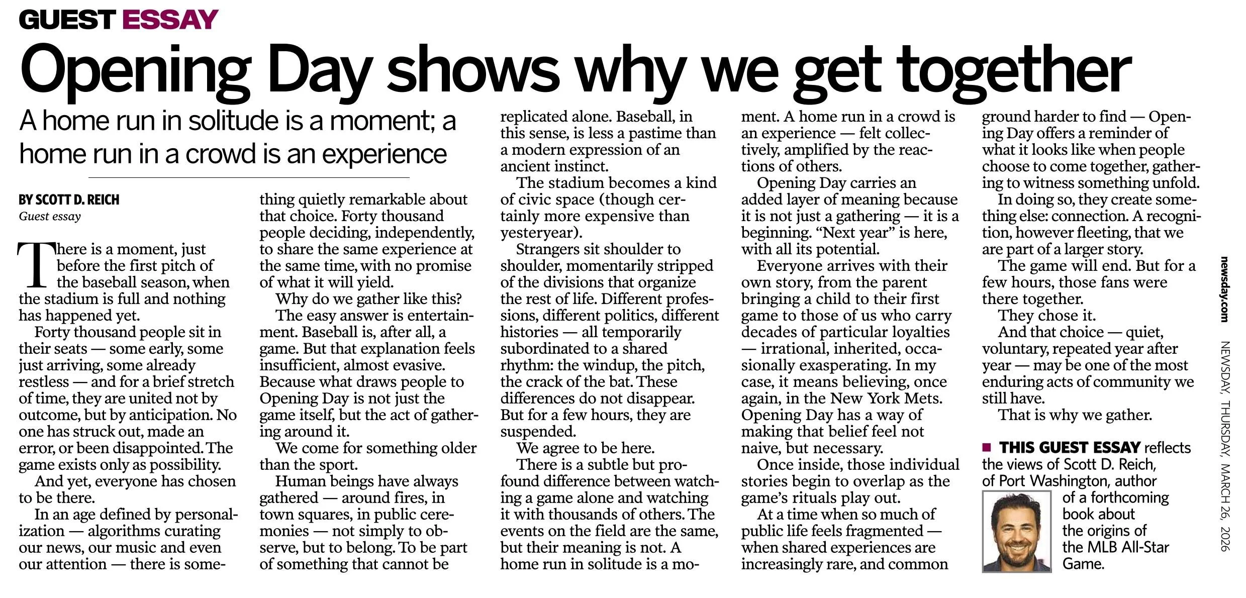 Newsday 
By: Scott D. Reich