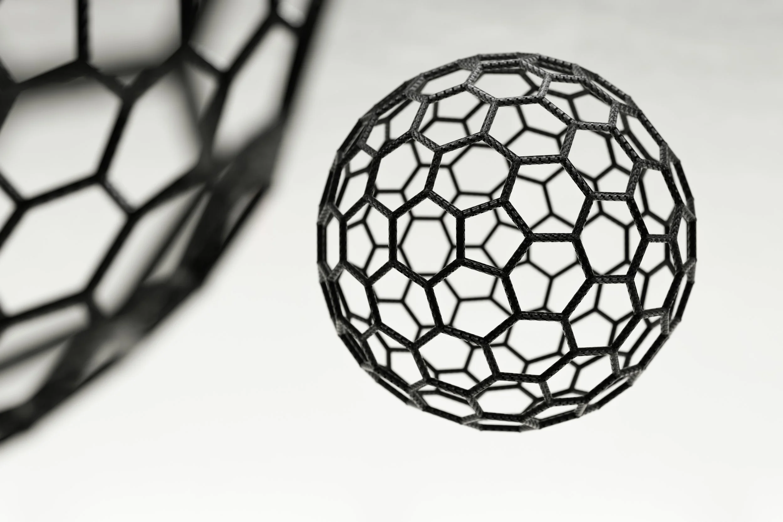 Nano-C C60 and C70 fullerene molecular models for advanced electronics applications.
