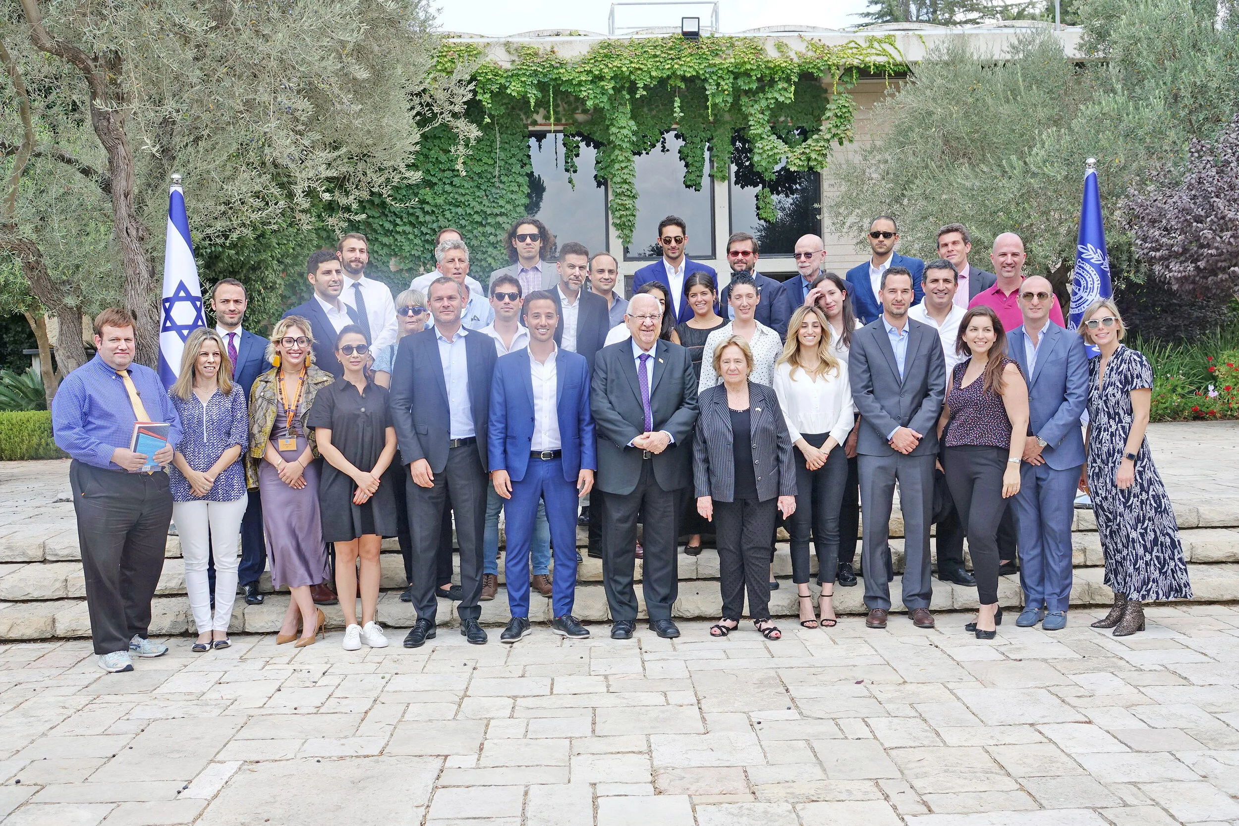 The Connect Israel group with President Reuven Rivlin.