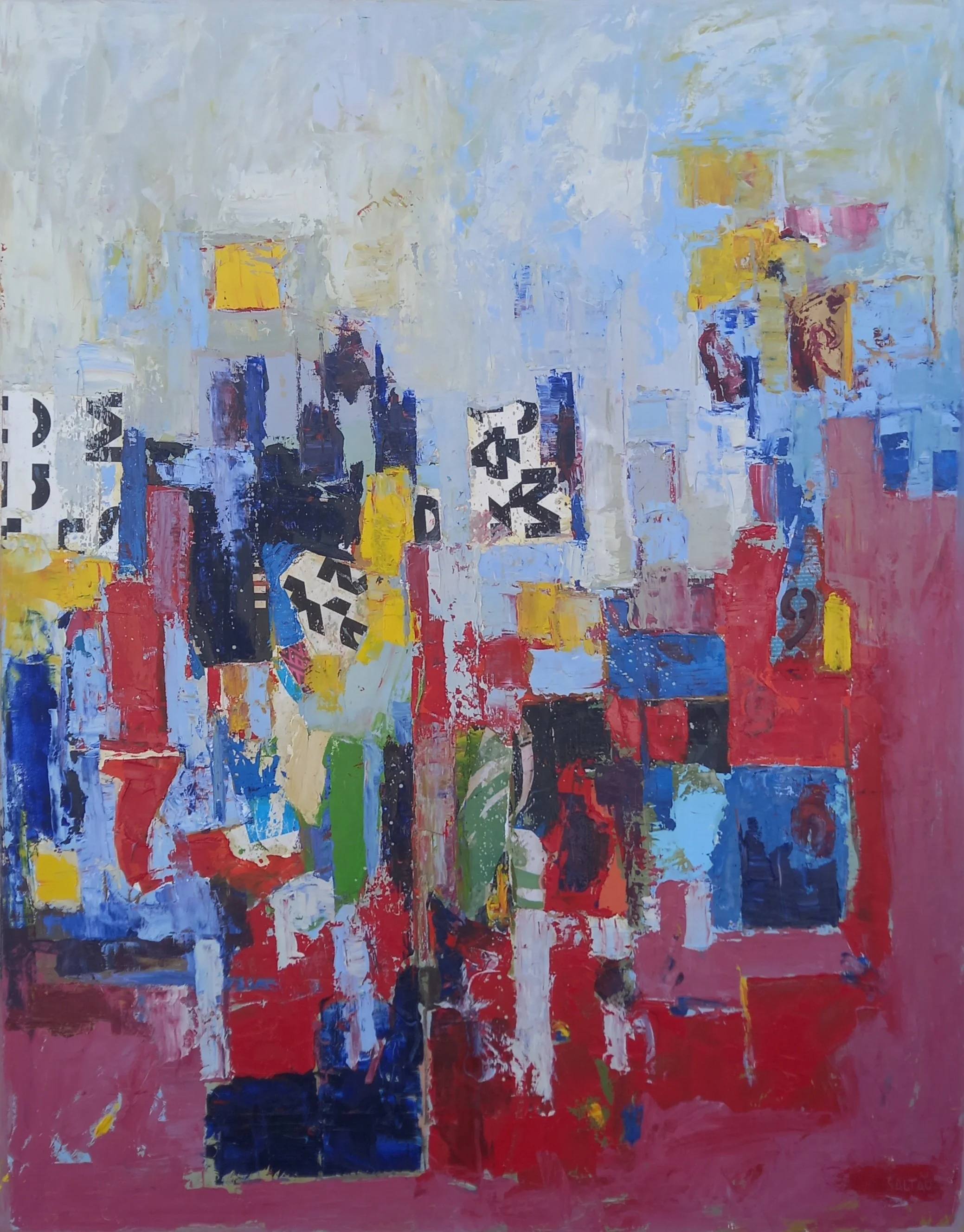 "Times Square", 2022, Oil on canvas, 140x100cm