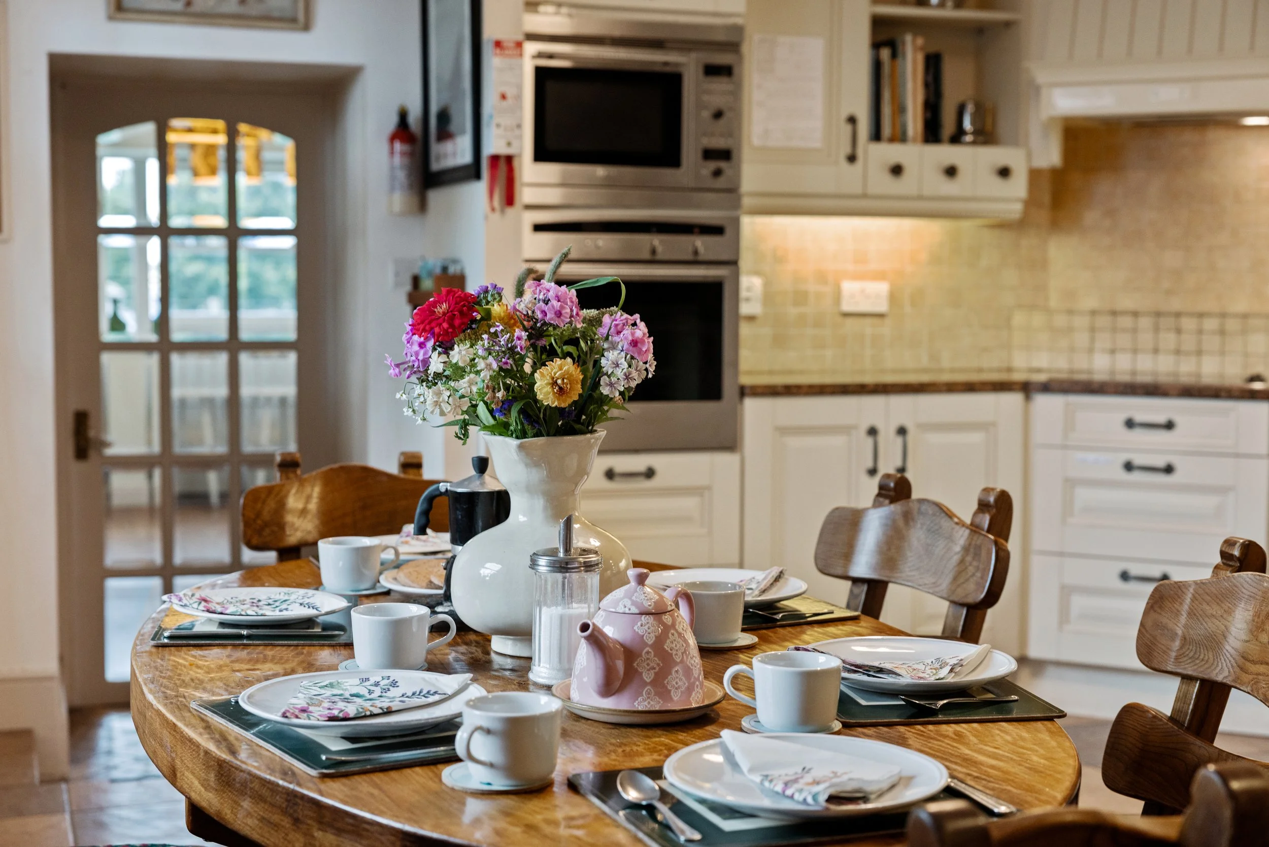 BREAKFAST STARTS HERE 
Coffee on, kettle boiling, and everyone gradually finding their way into the kitchen.
