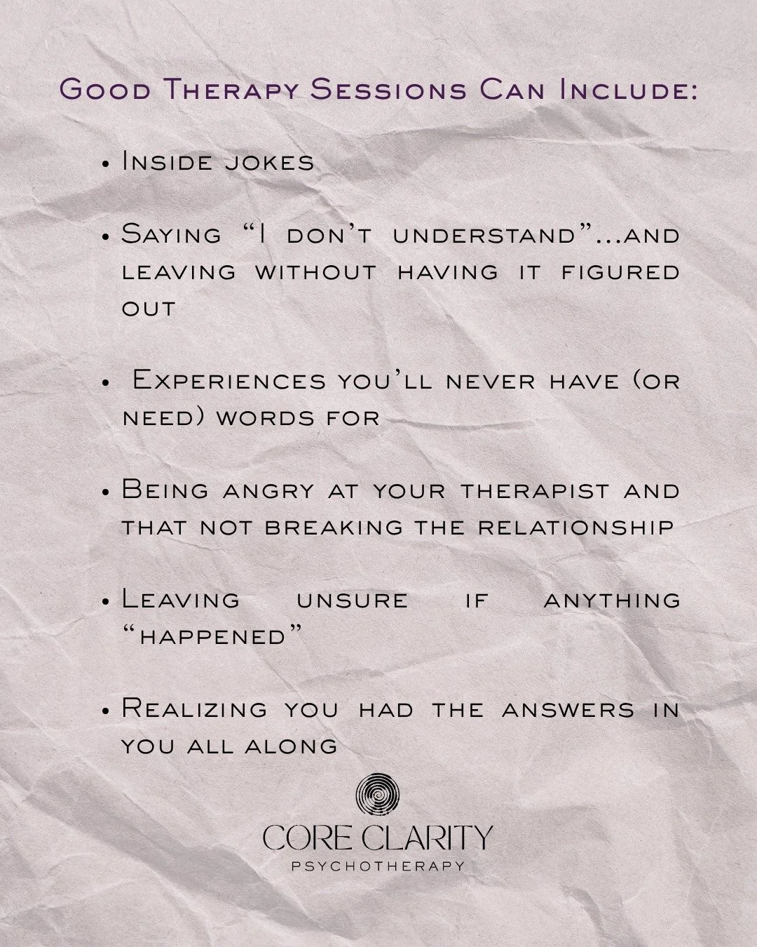 Good therapy isn&rsquo;t chaos, and it isn&rsquo;t control.
It&rsquo;s a structure that can stretch.
A place where the rules of the outside world still echo,
but soften.

It&rsquo;s both a mirror of the world and a small rebellion against it&mdash;
w