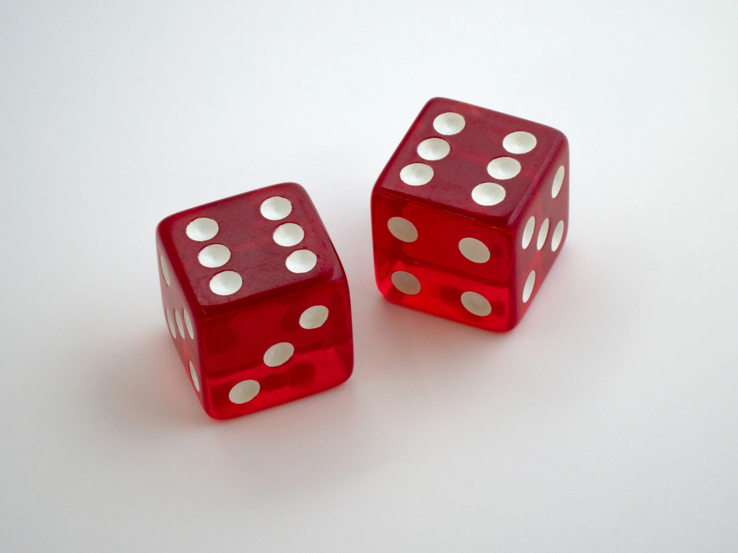 Two red dice