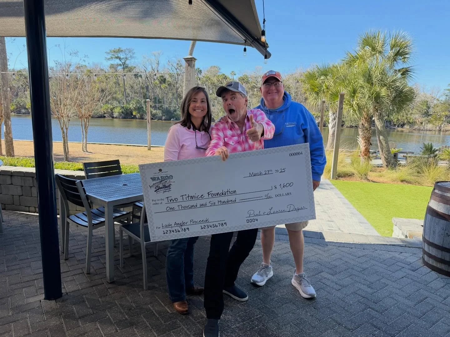 Shoutout to Paul &amp; Lauren Dozier for their continued support of The Two Titmice Foundation! 🩷

Our partnership with them and their Wahoo and Kingfish tournaments raises money for local breast cancer patients in need of financial assistance while