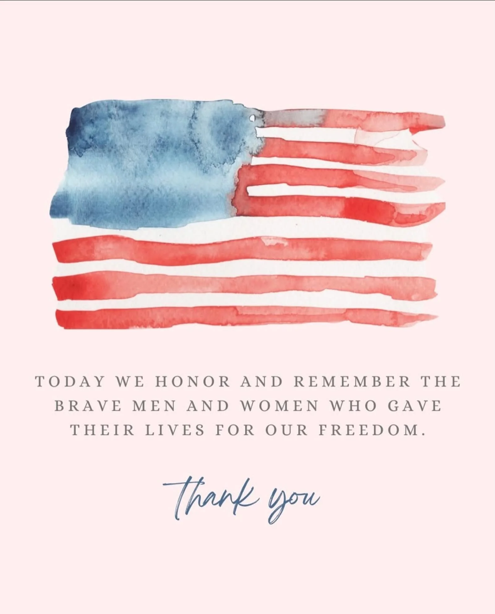Thank you to all who have sacrificed and served our great Nation! 💙🇺🇸❤️ We honor you today and always! 🙏🏻