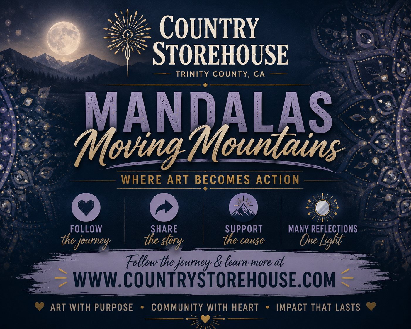 Mandalas Moving Mountains | Vidette Wakenda Vanderweide | Country Storehouse 