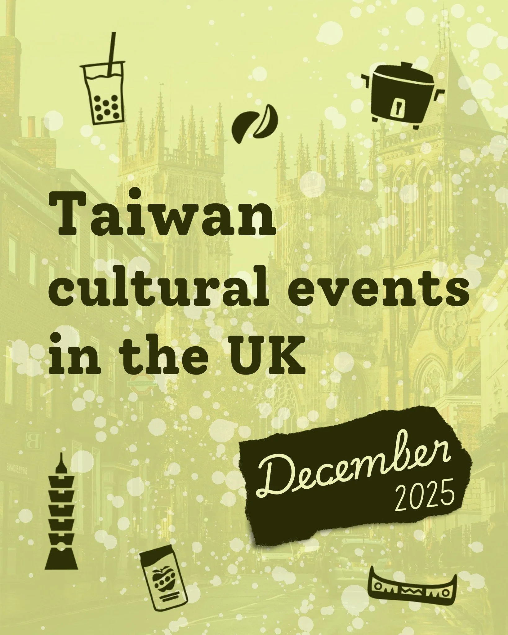 【在英國的臺灣文化活動｜十二月預告】📢

🎨 曼徹斯特亞洲藝術三年展 
以 Transvaluation 作為策展主題，匯集國際藝術家們共探價值的創造與重塑。其中有8位優秀台灣藝術家受邀參展，以及蔡明亮導演的影片放映及座談。
展至12月4日

🐦&zwj;🔥 浴火雁行: 悍圖社 &mdash; 台灣美術史的生命書寫
藍騎士藝術 倫敦&middot;梅費爾 帶來台灣當代藝術史的重要團體-悍圖社，13位藝術家首次於英國集體展出。
展至12月31日

🖼️ 李奧森個展《The Presenc