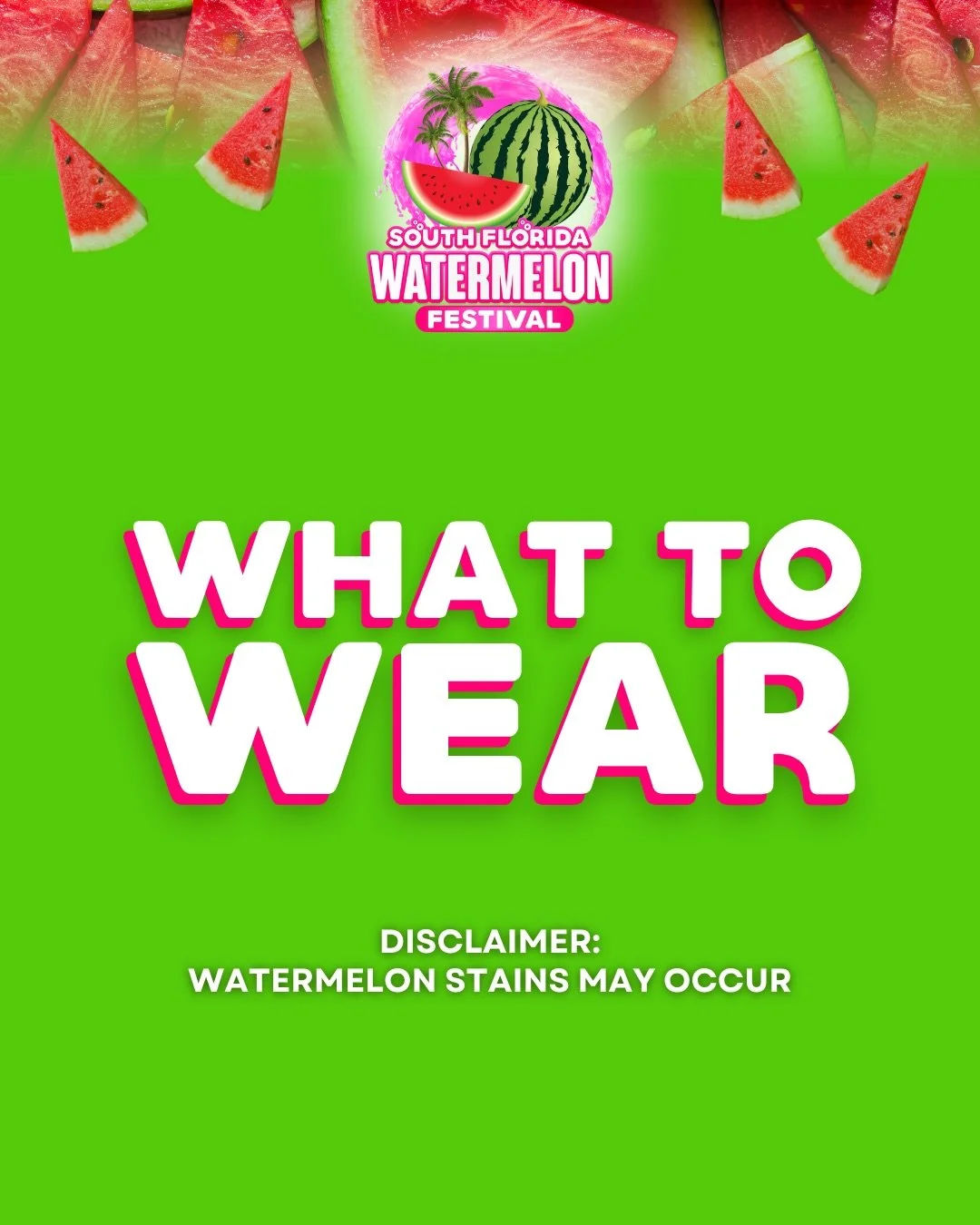 Let&rsquo;s just say&hellip; your outfit might give you an edge this year 👀🍉 We&rsquo;re turning things up with a Watermelon Outfit Competition!
Which one are you rocking to the South Florida Watermelon Festival? Drop it in the comments! Watermelon