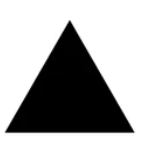 Solid black triangle on white background.