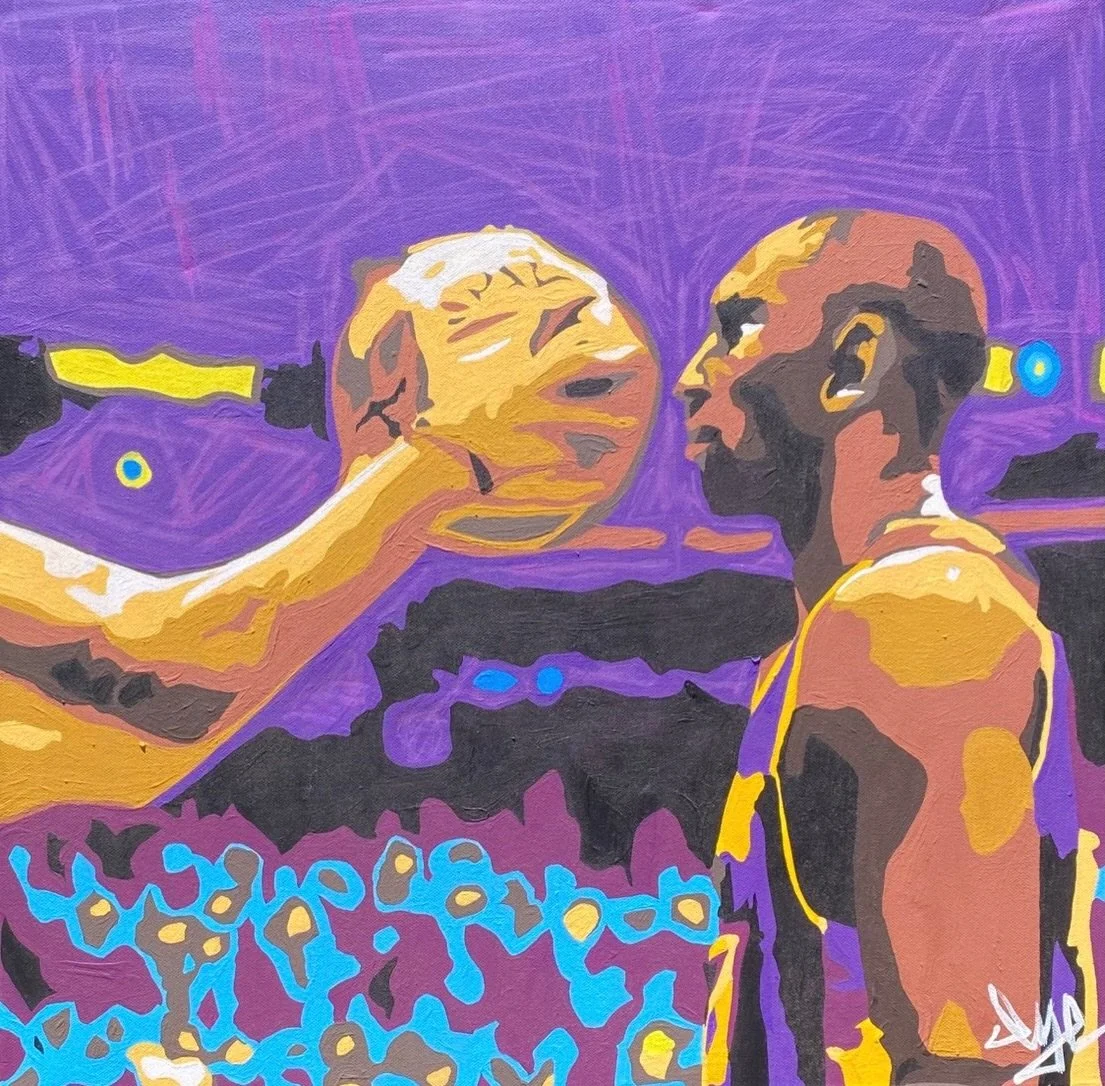 &ldquo;Mamba Mentality&rdquo; by Iye Yin Dae

24&rdquo; x 23.5&rdquo; Arylic paint and Oil pastel on Canvas

In memory of the great @kobebryant who&rsquo;s mindset and work ethic in the @nba playing for the @lakers changed the world and the game of b